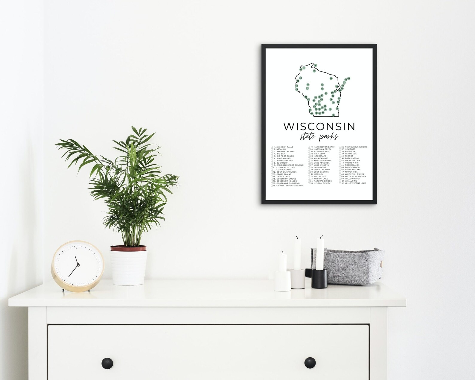 Wisconsin State Park Map Printable | State Park Checklist | State Parks ...