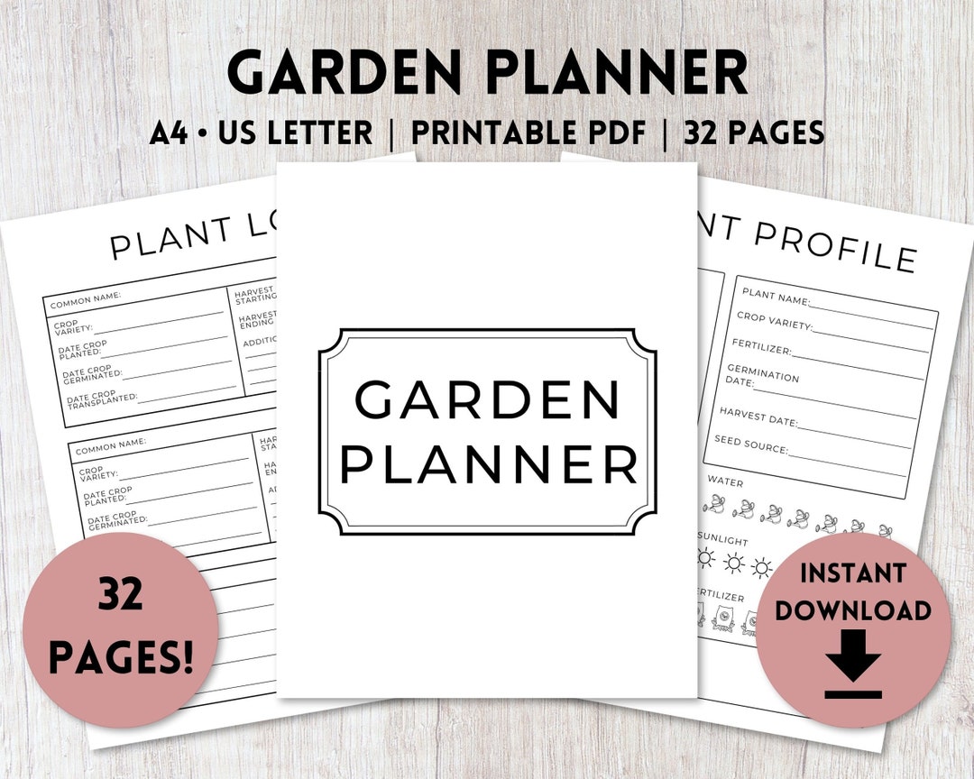 Garden Planner Printable | Gardening Log | Gardening Organizer | Plants ...