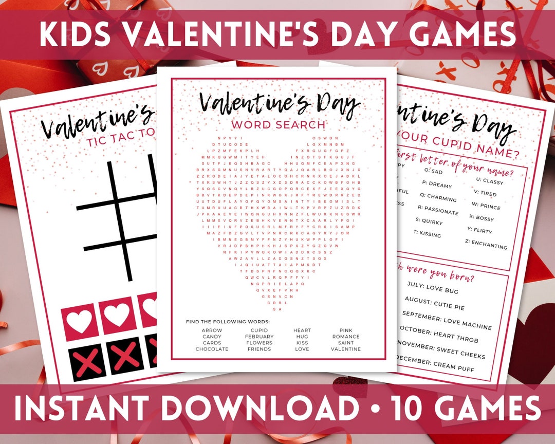 10 Valentines Day Games for Kids Printable | Family Activities Games ...