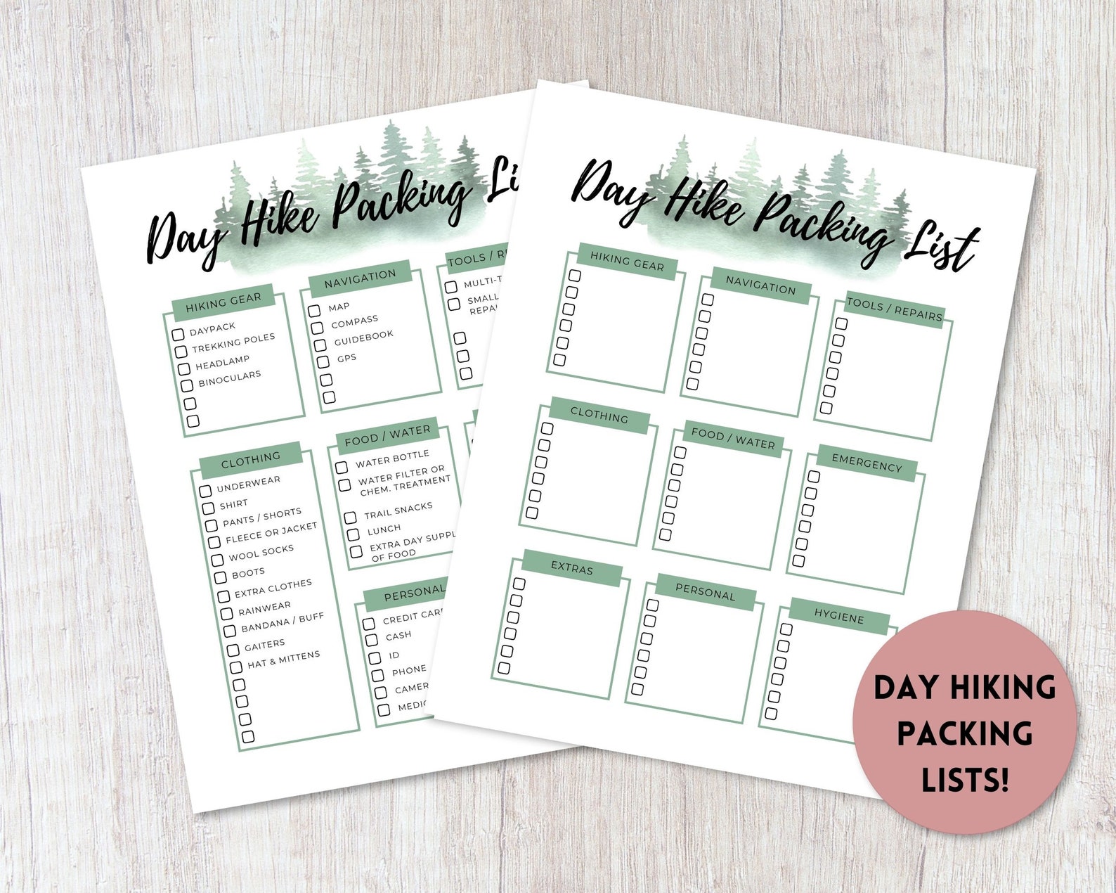 National Park Planner Bundle Printable Green Travel Planner Etsy