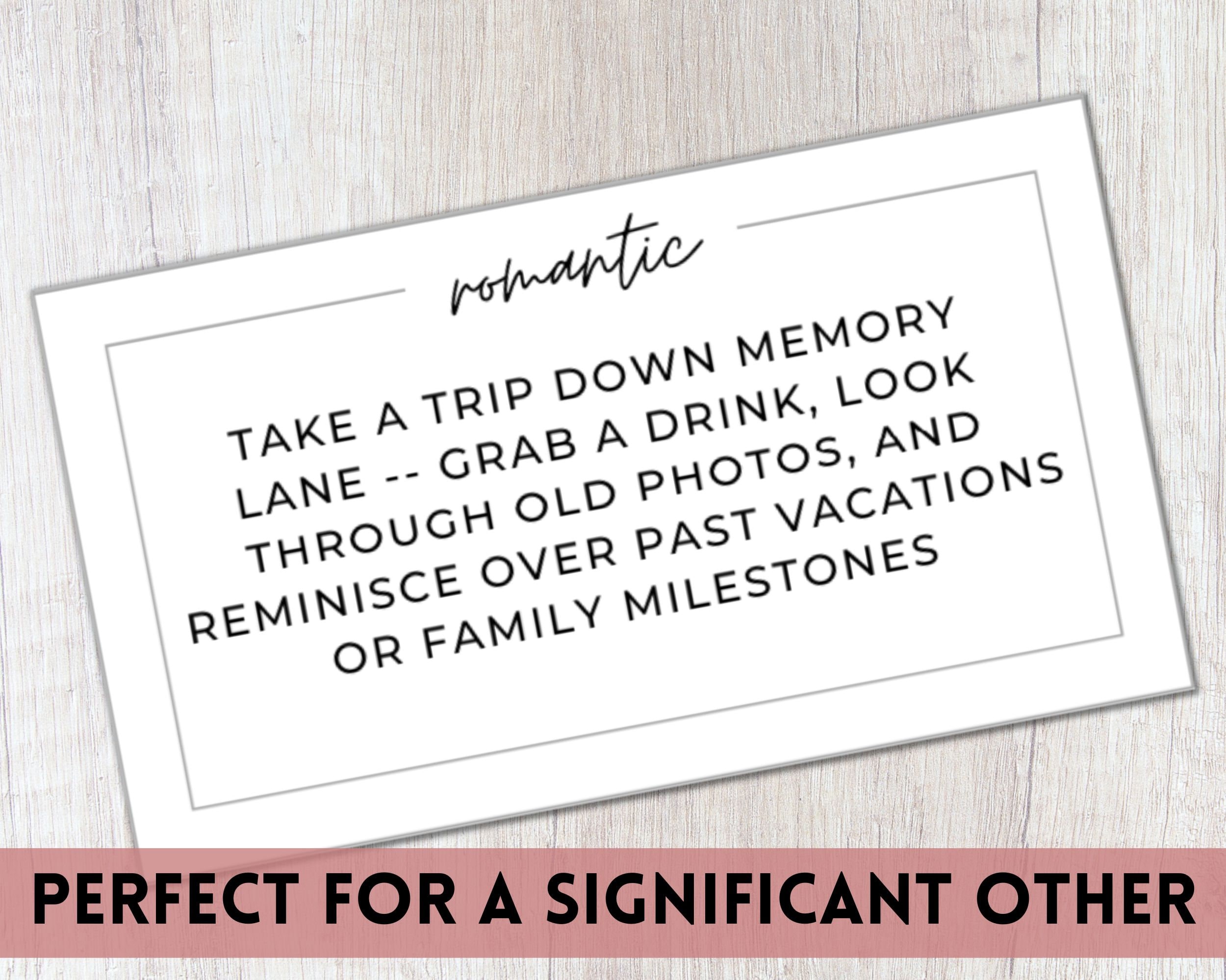 120 Date Idea Cards Printable Date Night Cards Valentines Day Gift for