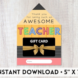 Porte-cartes cadeau Pencil | porte-cartes de remerciement pour enseignants | Cadeau de fin d'année pour professeur | Carte de remerciement pour professeur