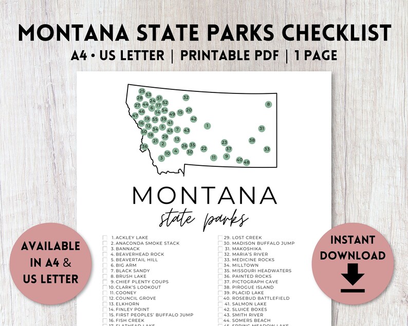 Montana State Park Map Printable - Il 794xN.5475105113 9scv 