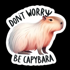 Capybara Stickers: Cute Vinyl Waterproof Decals for Water Bottles