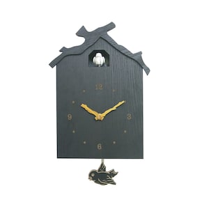 Cuckoo clock wall clock model Black Forest - modern, timeless, simple black