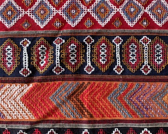 Vintage Armenian Cicim Kilim Rug, 5x6 Wool Tapestry