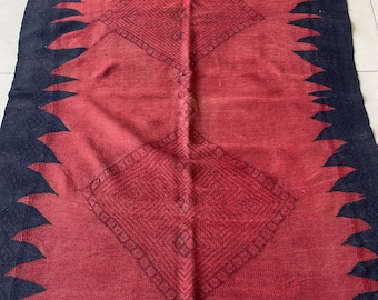 Antieke Sofreh Kilim, vierkante Kilim, Tribal Kilim, Nomadische Kilim