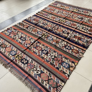 Antique Caucasus Kilim,Caucasian Kilim Rug,Large Kilim Rug,Large Caucasus Kilim,Large Kilim,Large Nomadic Rug