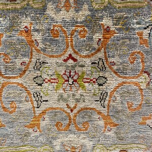 Vintage Hereke Silk Rug, Framed Tulip Motif, Turkish Wall Hanging image 3