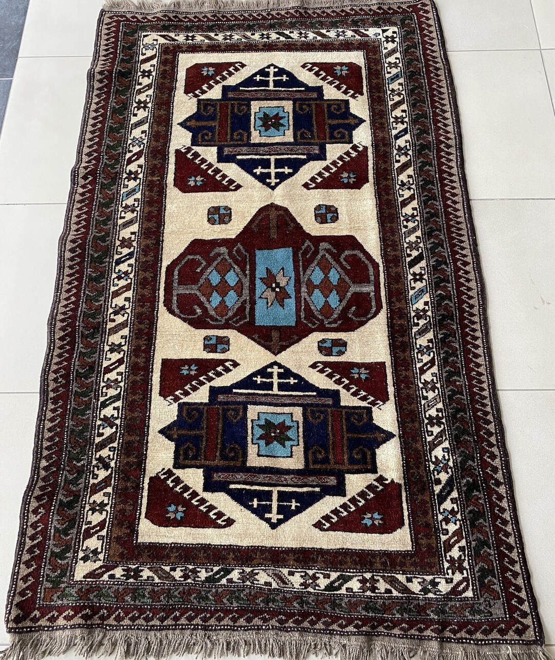 Church Rug Handwoven Kars Wool Rug, Church Design, 4x7 Ft - Etsy