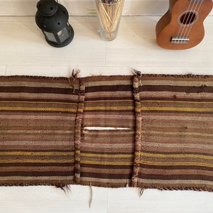 Vintage Saddle Bag, Oriental Saddle Kurdish Bag, Killim Bag, Camel Bag, Tribal Nomadic Decor