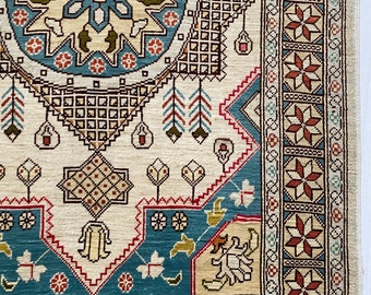 Vintage Turkish Silk Hereke Rug, Tribal Medallion, 1.41 x 2.16 ft