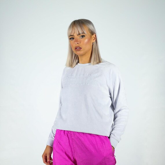 Vintage Puma Velour Sweatshirt in Grey