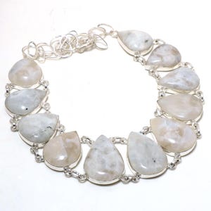 Moonstone Silver Necklace Dainty Gemstone Pendant June Birthstone Jewelry Silver Handmade Gift for Her Eco-Friendly 60 Gram Approx.