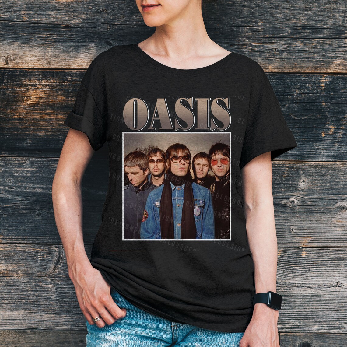 Oasis Vintage 90s Unisex Tshirt Rock Band Vintage Shirt Etsy