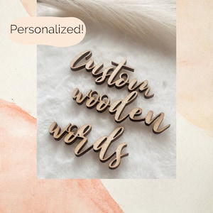 Custom Wooden word cutout, wooden name cutout, personalized text, 3D Lettering, Wood Cutout for crafting, baby name sign