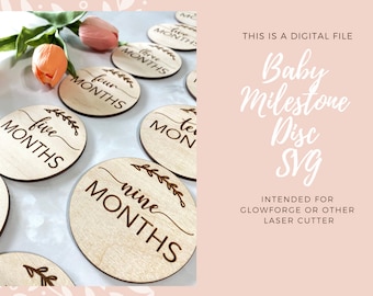 Baby Milestone SVG, Monthly Milestone for Baby Cut File, Cricut Silhouette cut files SVG