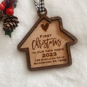 First Home Ornament, Our First Home, New Home Gift, realtor gift, 2023