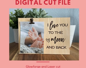 Valentine SVG, Picture Frame Laser, Photo Frame SVG, Laser Cut File, Valentine Gift, Glowforge Files, Glowforge File, Laser SVG File