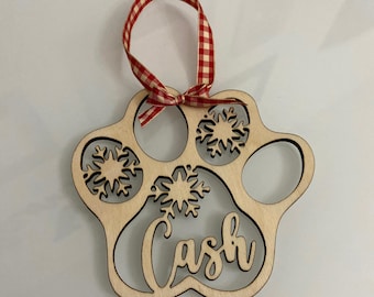 Personalized pet ornament, dog ornament, cat ornament, gift for pet owner