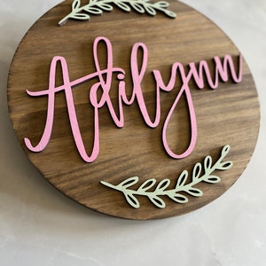 Nursery Name Sign, Nursery Wall Art, Nursery Decor Including Baby's ...