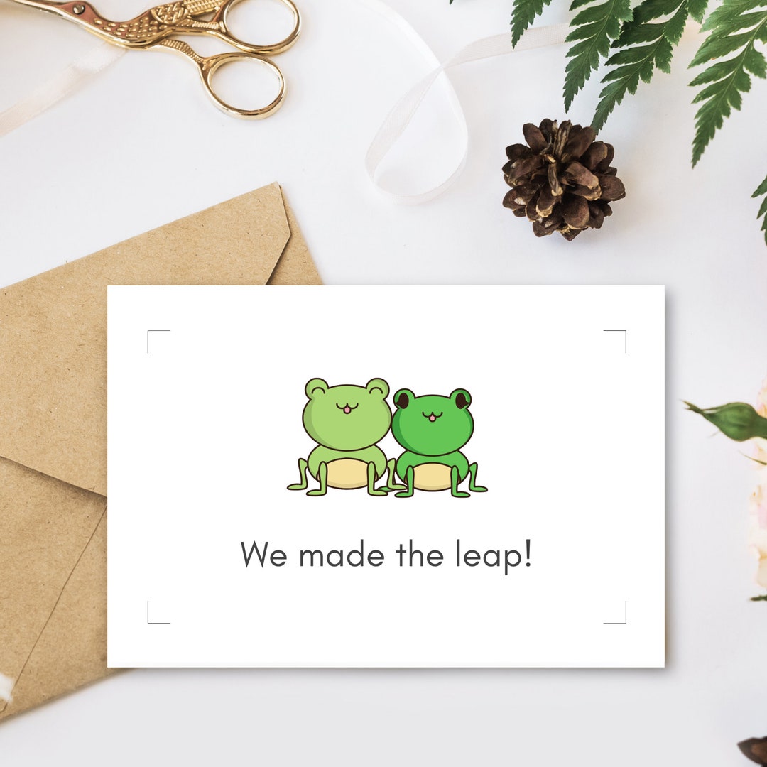 Cute Frog Moving Announcement Postcard 6x4 Printable Etsy