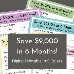 Bespaar 9.000 in 6 maanden! | Digital Money Savings Challenge Printable Tracker