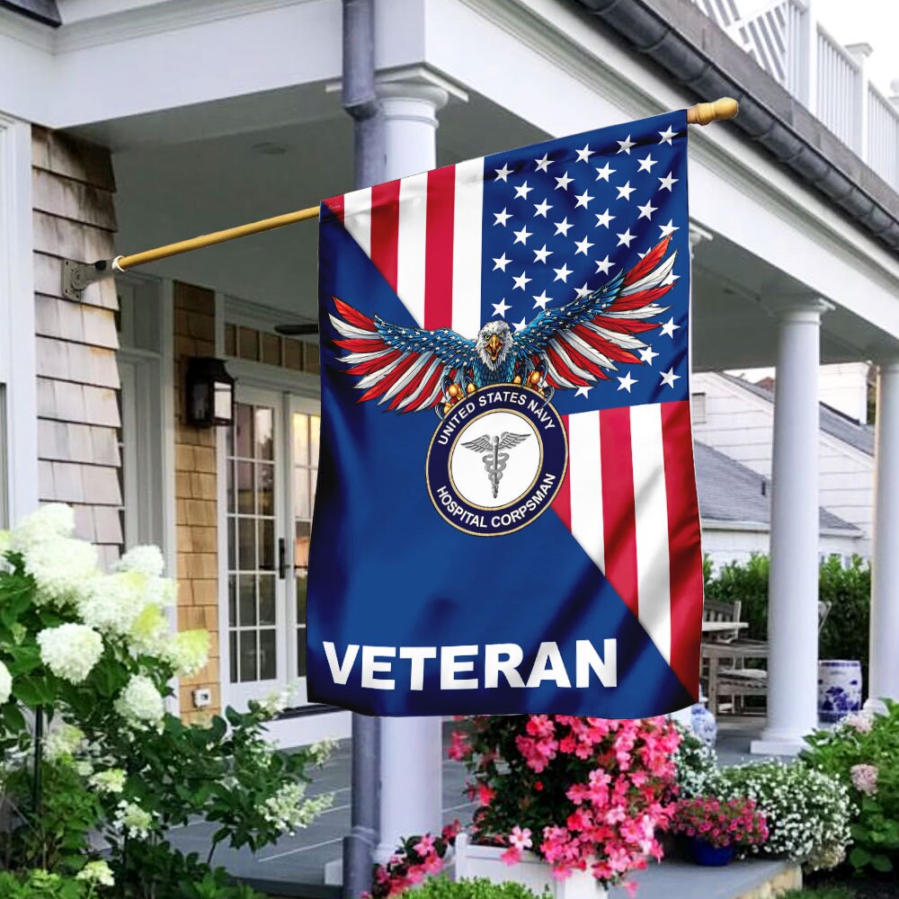 Navy Hospital Corpsman Flag Garden Flag Peace Flag House Flag Etsy