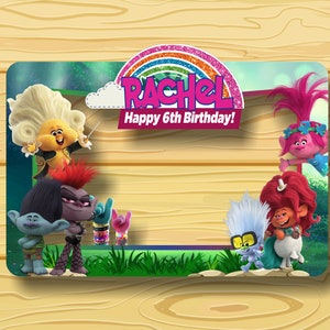 Trolls Photo Booth Frame, Trolls World Tour, Trolls Photo Booth Frame,Birthday Decor,Banner,Party Prop Frame, DIGITAL FILE ONLY