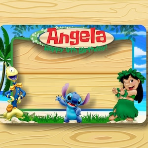 Lilo and Stitch Birthday Photo Booth Frame (Digital File Only)