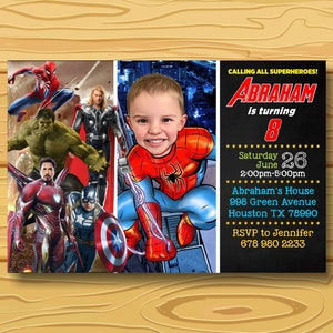 Avengers Birthday Invitation,Superhero Invitation,Super Heroes Birthday Invitation,Printable Digital File.