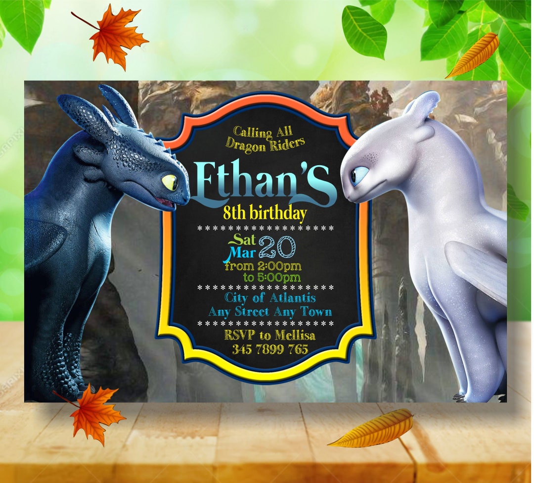 how-to-train-your-dragon-invitation-night-fury-dragon-invitation-viking-dragon-birthday-party-personalized-printable-digital-file-etsy