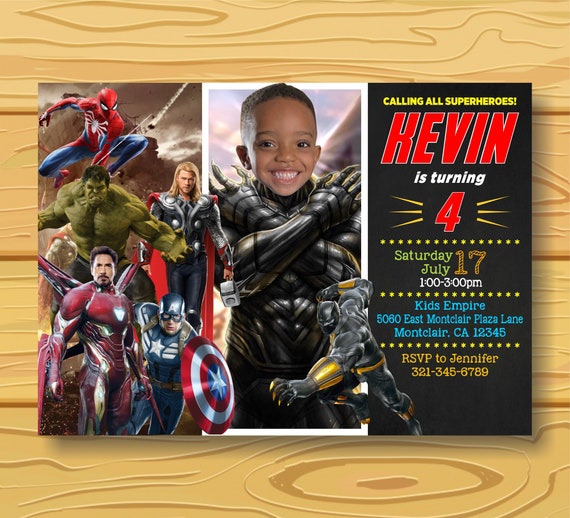 Black Panther Birthday Invitationblack Panther Invitation Etsy Sweden