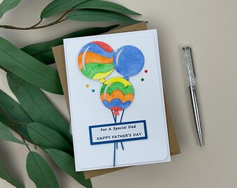 Handmade Father's Day Card, Balloons, Dad