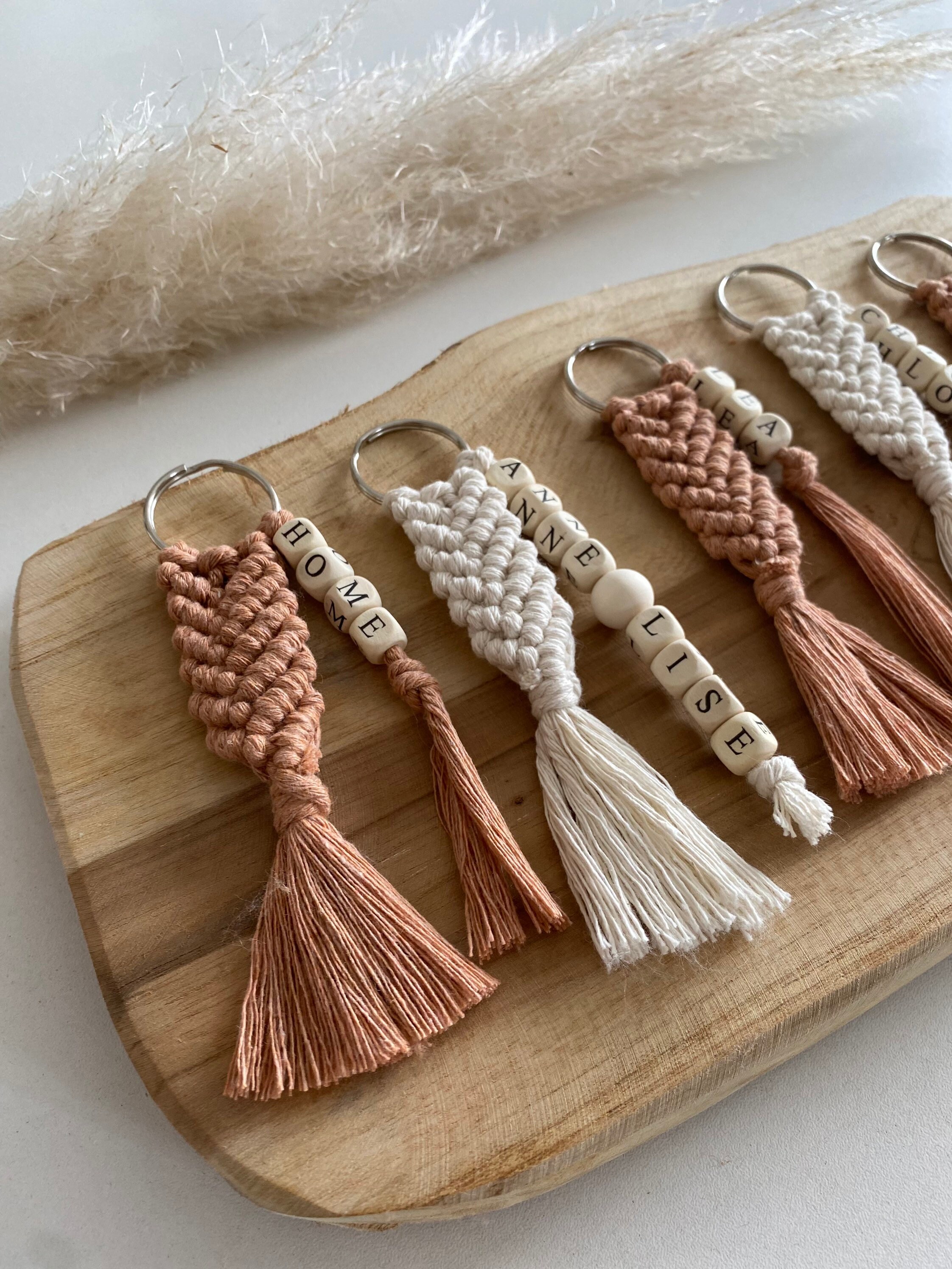 Personalized Macrame Keychain: Car Keychain - Birthday - Party