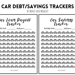 Car Debt Payoff & Car Savings Trackers Printable - Etsy