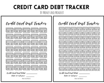 Credit Card Debt Payoff Tracker Printable Debt Payoff - Etsy