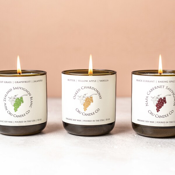 Wine Bottle Candle Etsy