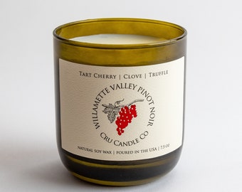 Wine Bottle Candles - Willamette Valley Pinot Noir - Wine Scented Candles, Perfect for Candle and Wine Lovers!