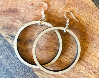 Gift for Women Copper Oval Hoop Earrings Joanna Inspired Unique Handmade Statement Earrings