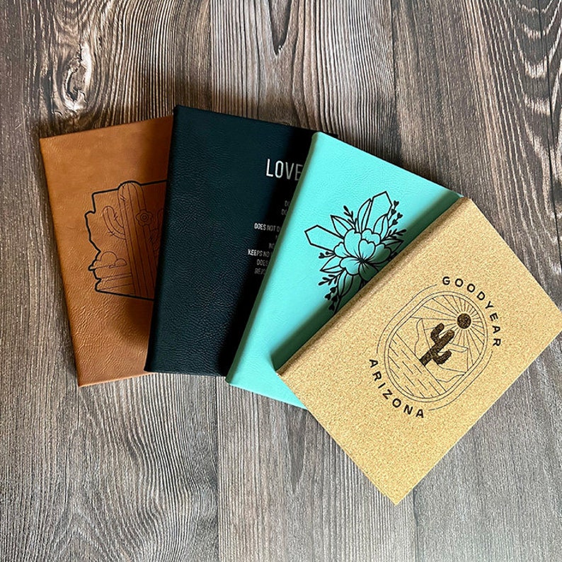 Personalized Leatherette Journal Customized Elegance for Etsy