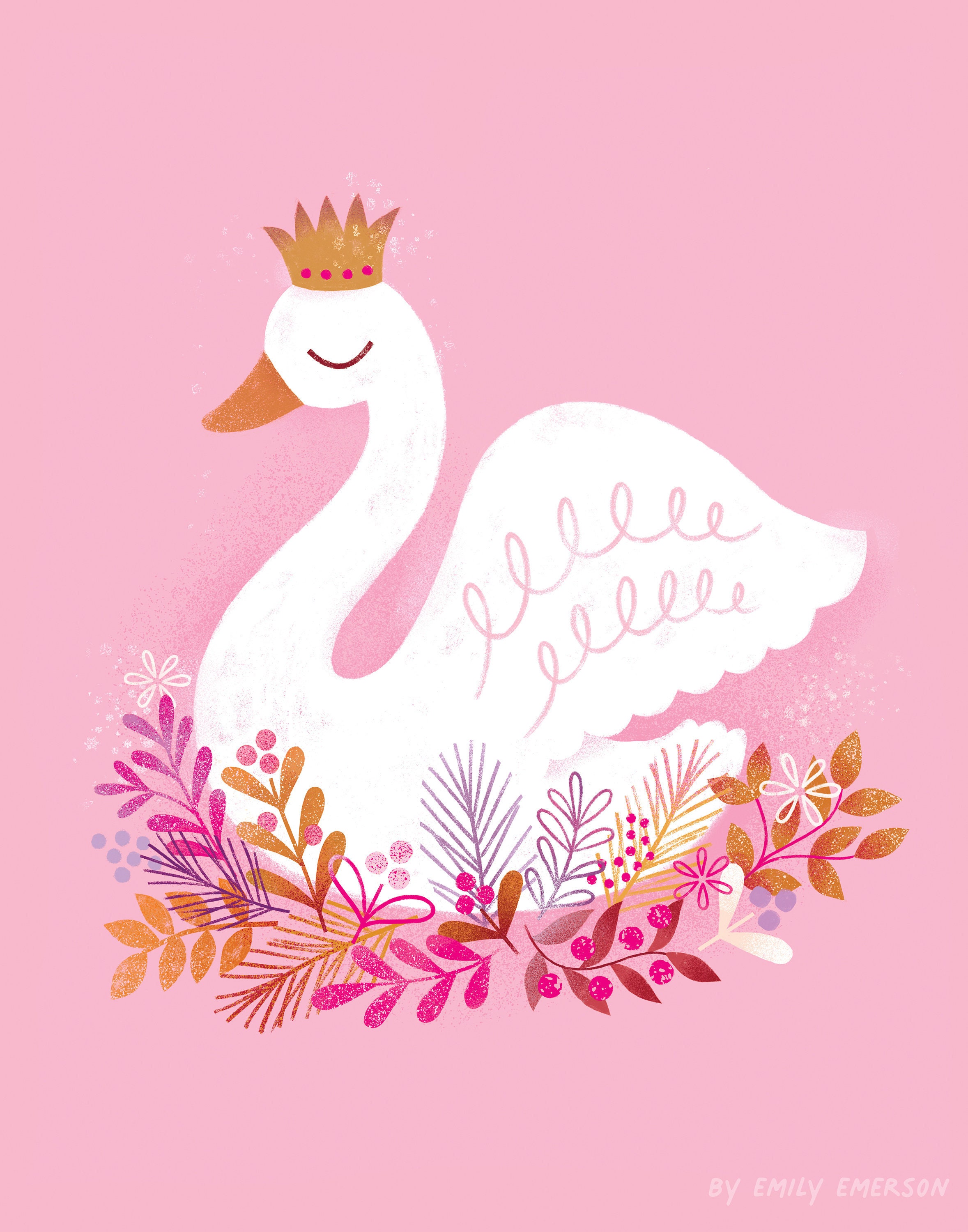 Pretty Pink Swan Wall Art. INSTANT DOWNLOAD. Pretty Home Etsy