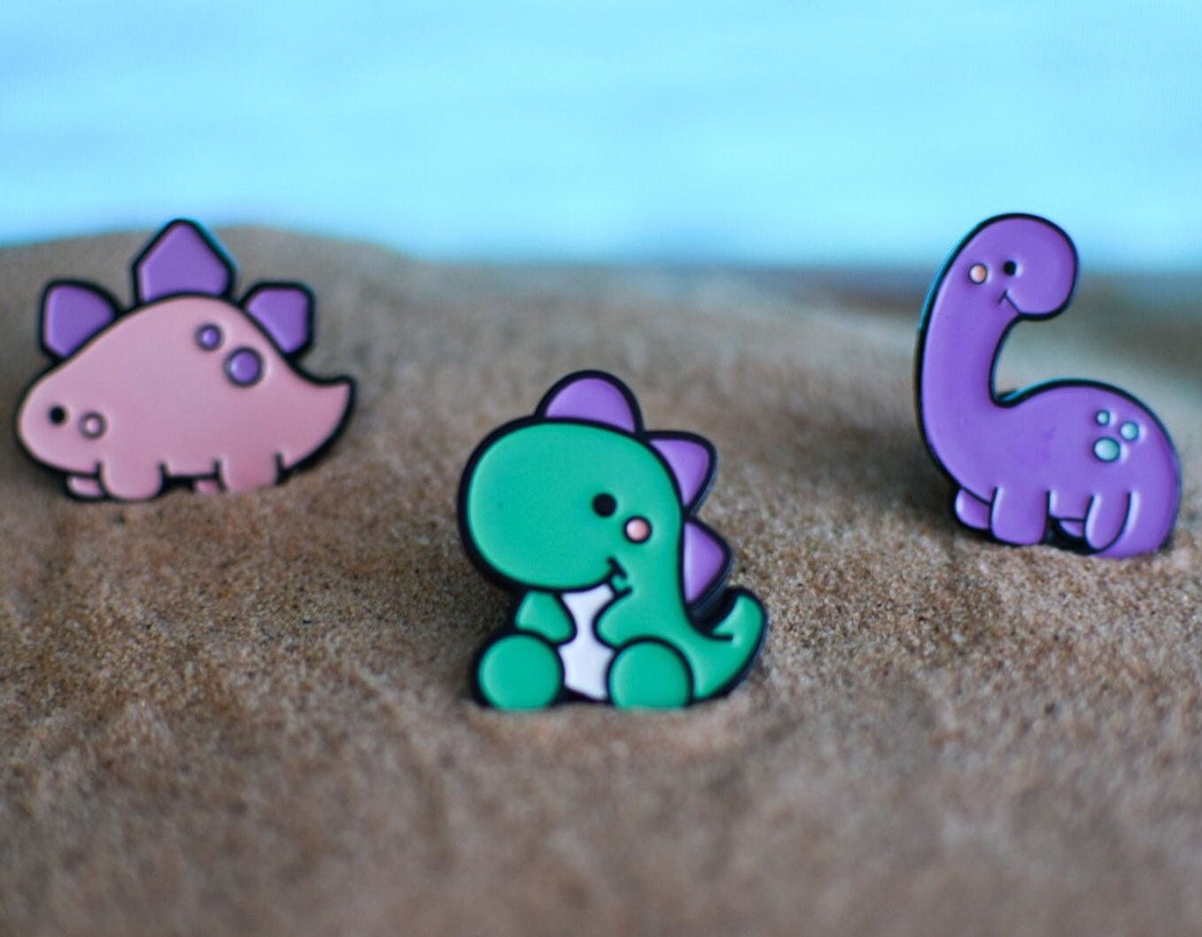 Dinosaur Enamel Pins Cute Dino Pin Perfect Gift/ Present Etsy
