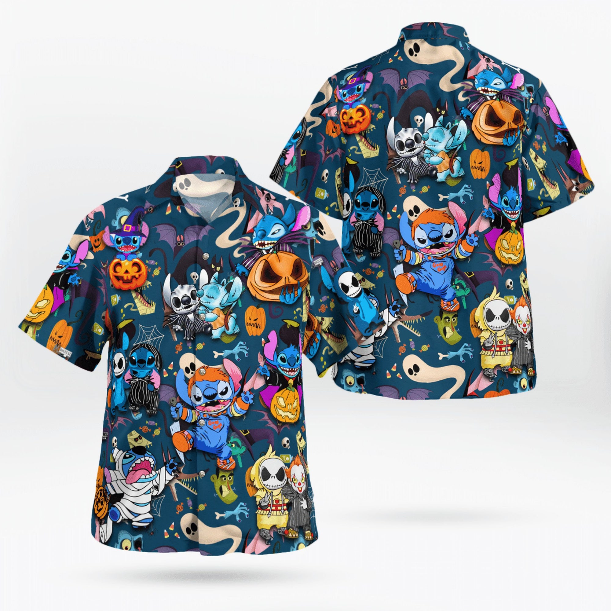 Stitch Halloween Hawaiian Shirt, Stitch Hawaiian Shirt