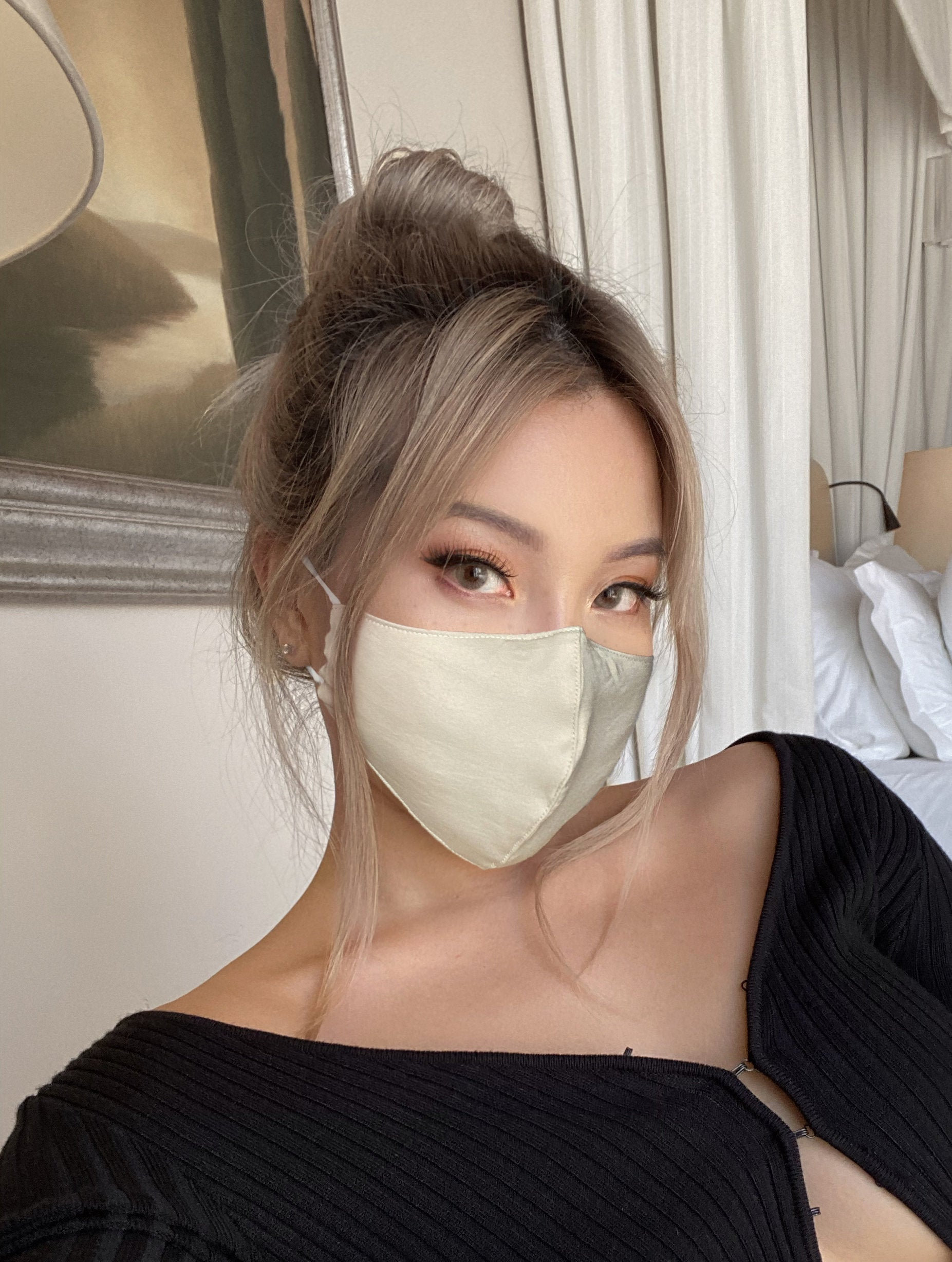 Mulberry SILK Handmade 3 Layer Mask, Adults, Acne, Nose Wire, cute, B…