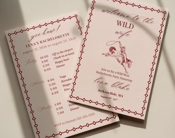 Western Bachelorette Party Invitation, Wild Wife Bachelorette Weekend Invite, Cowboy Themed Bach Template, Printable and Digital Invite