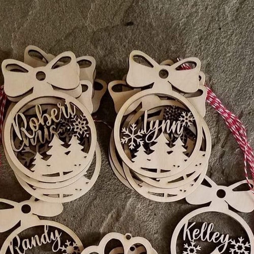 Personalized Christmas Tree Ornament Etsy