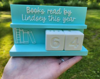 Personalized Book Tracker- Reading Progress Display With Dice