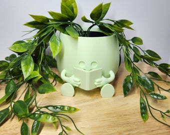 3D printed Happy face planter with drip tray
