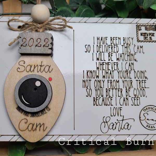 Santa Cam Post Card LASER FILE SVG